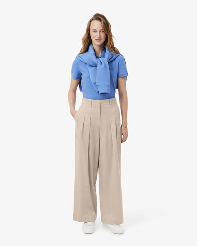 WOMEN'S FLARED LEG STRETCH GABARDINE PANTS (Beige • X6F)