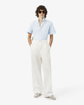 WOMEN'S WIDE FIT COTTON PETIT PIQUÉ PANTS (White • 70V)