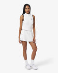 WOMEN'S ULTRA DRY TENNIS HERITAGE RIBBED SKIRT (White / Navy Blue • EV0)