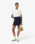 กระโปรงผู้หญิง SHORT PLEATED DENIM SKIRT (Blue • RNE)