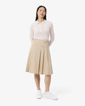WOMEN'S PLEATED GABARDINE SKIRT (Beige • X6F)