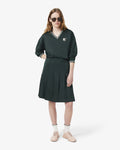 WOMEN'S PLEATED INTERLOCK PIQUÉ SKIRT (Green • YZP)