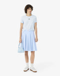 กระโปรงผู้หญิง PLEATED PETIT PIQUÉ EFFECT MIDI SKIRT (Bleu Clair • T01)