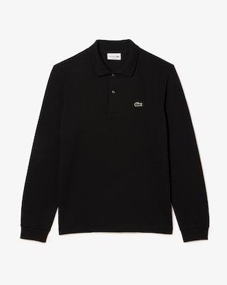 Classic Fit Long Sleeved L.12.12 Polo Shirt (Noir • 031)