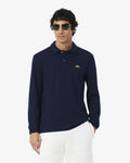เสื้อโปโลผู้ชาย CLASSIC FIT LONG SLEEVED L.12.12 POLO SHIRT (Navy Blue • 166)
