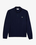 Classic Fit Long Sleeved L.12.12 Polo Shirt (Midnight Blue • 166)