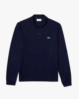 Classic Fit Long Sleeved L.12.12 Polo Shirt (Midnight Blue • 166)
