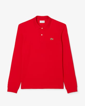 Classic Fit Long Sleeved L.12.12 Polo Shirt (Rouge • 240)