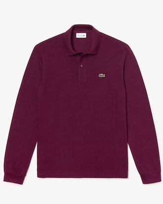 Classic Fit Long Sleeved L.12.12 Polo Shirt (Bordeaux • FY5)