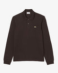 Classic Fit Long Sleeved L.12.12 Polo Shirt (Dark brown • SKB)