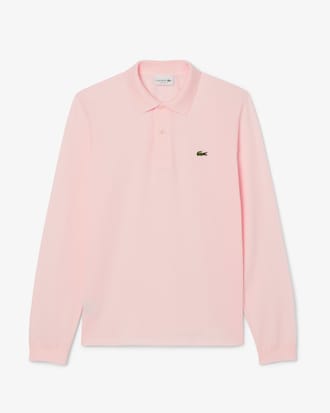 Classic Fit Long Sleeved L.12.12 Polo Shirt (Light pink • T03)