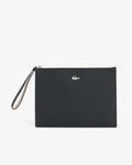 กระเป๋าผู้หญิง ANNA COATED PIQUÉ CANVAS POUCH (Noir Krema • A91 )