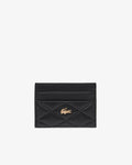 WOMEN'S CROCODELLE LEATHER CARDHOLDER (Black • 000 )