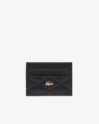 WOMEN'S CROCODELLE LEATHER CARDHOLDER (Black • 000 )