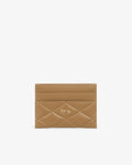WOMEN'S CROCODELLE LEATHER CARDHOLDER (Cookie • T69 )