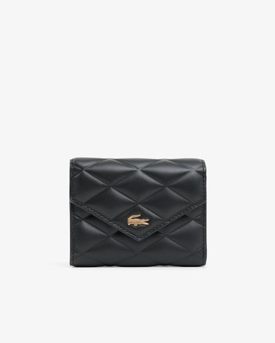 WOMEN'S CROCODELLE LEATHER BILLFOLD (Black • 000 )