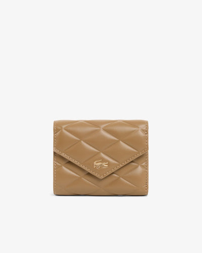 WOMEN'S CROCODELLE LEATHER BILLFOLD (Cookie • T69 )
