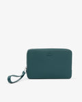 MEN'S CHANTACO PIQUÉ LEATHER ZIPPED POUCH (Green Gables • 946 )