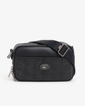 MEN'S LEATHER MONOGRAM SATCHEL (Black • 000 )