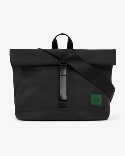 MEN'S LARGE LACOSTE IN MOTION MESSENGER BAG (Black • 000 )