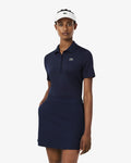 WOMEN'S SLIM FIT UV PROTECT STRETCH GOLF POLO SHIRT (Navy Blue • 166)