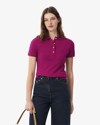 เสื้อโปโลผู้หญิง L.12.D SLIM FIT STRETCH PETIT PIQUÉ POLO SHIRT (Rose Fushia • JBD)