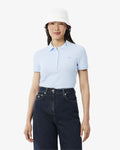 WOMEN'S L.12.D SLIM FIT STRETCH PETIT PIQUÉ POLO SHIRT (Bleu Clair • T01)