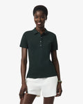 เสื้อโปโลผู้หญิง L.12.D SLIM FIT STRETCH PETIT PIQUÉ POLO SHIRT (Green • YZP)