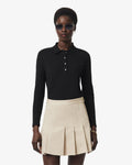 WOMEN'S SLIM FIT L.12.D STRETCH PETIT PIQUÉ POLO SHIRT (Noir • 031)