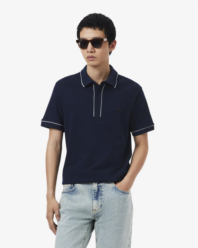 MEN'S REGULAR FIT PARIS STRETCH PIQUÉ POLO SHIRT (Navy Blue • 166)