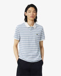 เสื้อโปโลผู้ชาย CLASSIC FIT STRIPED PETIT PIQUÉ POLO SHIRT (Bleu / Blanc • TZG)