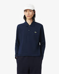MEN'S CLASSIC FIT L.12.12 LIGHT LONG SLEEVED POLO SHIRT (Navy Blue • 166)