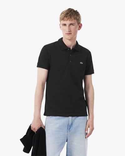 MEN'S SLIM FIT STRETCH PETIT PIQUÉ POLO SHIRT (Noir • 031)