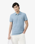 MEN'S SLIM FIT STRETCH PETIT PIQUÉ POLO SHIRT (Bleu • 57I)