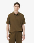 เสื้อโปโลผู้ชาย LOOSE FIT HEAVY PIQUÉ POLO SHIRT (Marron • DPD)