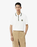 MEN'S CLASSIC FIT FRENCH MADE BADGE ACCENT POLO SHIRT (White • 70V)