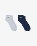 UNISEX 2-PACK LOW SPORT SOCKS (Navy Blue / Grey Chine • Q6P)