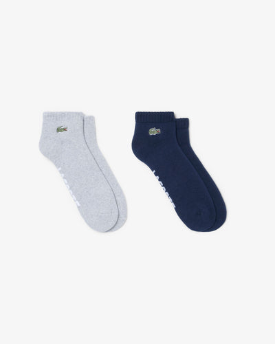ถุงเท้าผู้ใหญ่ 2-PACK LOW SPORT SOCKS (Navy Blue / Grey Chine • Q6P)