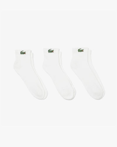 UNISEX 3-PACK LOW SOCKS (White • 001)