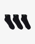UNISEX 3-PACK LOW SOCKS (Noir • 031)