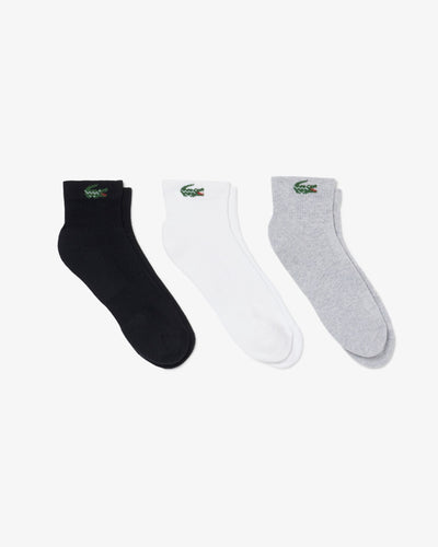 UNISEX 3-PACK LOW SOCKS (White / Grey Chine / Black • L78)