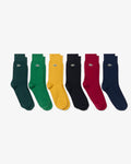 UNISEX 6-PACK SOCKS (Bleu Marine / Bordeaux / Noir / Jaune / Vert • USL)