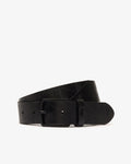 MEN'S MONOGRAM LEATHER BELT (Black • 000 )