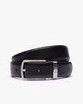 เข็มขัดหนังผู้ชาย SMOOTH LEATHER BELT AND 2 BUCKLE GIFT SET (Black Navy • 672 )