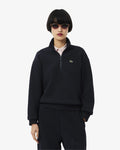 เสื้อสเว็ตเชิ้ตผู้หญิง HIGH NECK ZIPPED PIQUÉ SWEATSHIRT