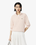 WOMEN'S HIGH NECK ZIPPED PIQUÉ SWEATSHIRT (Rose • N6I)