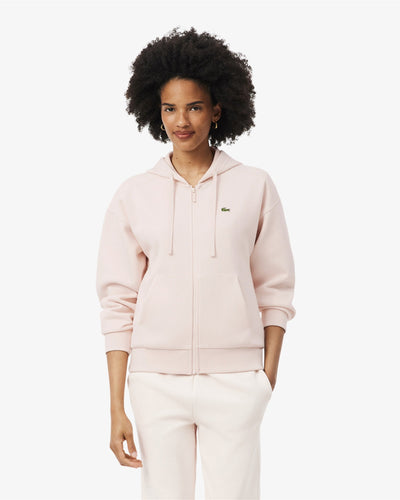 WOMEN'S ZIPPED PIQUÉ HOODIE (Rose • N6I)