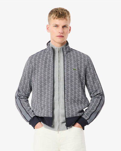 เสื้อสเว็ตเชิ้ตผู้ชาย PARIS ZIP-UP JACQUARD TRACK JACKET (Gris Clair / Gris Fonce • 41I)