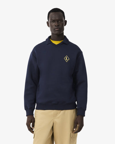 เสื้อสเว็ตเชิ้ตผู้ชาย FRENCH MADE BADGE ACCENT SWEATSHIRT (Navy Blue • MXQ)