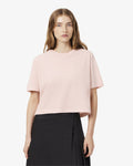 WOMEN'S SHIELD EMBROIDERY PETIT PIQUÉ T-SHIRT (Rose • N6I)
